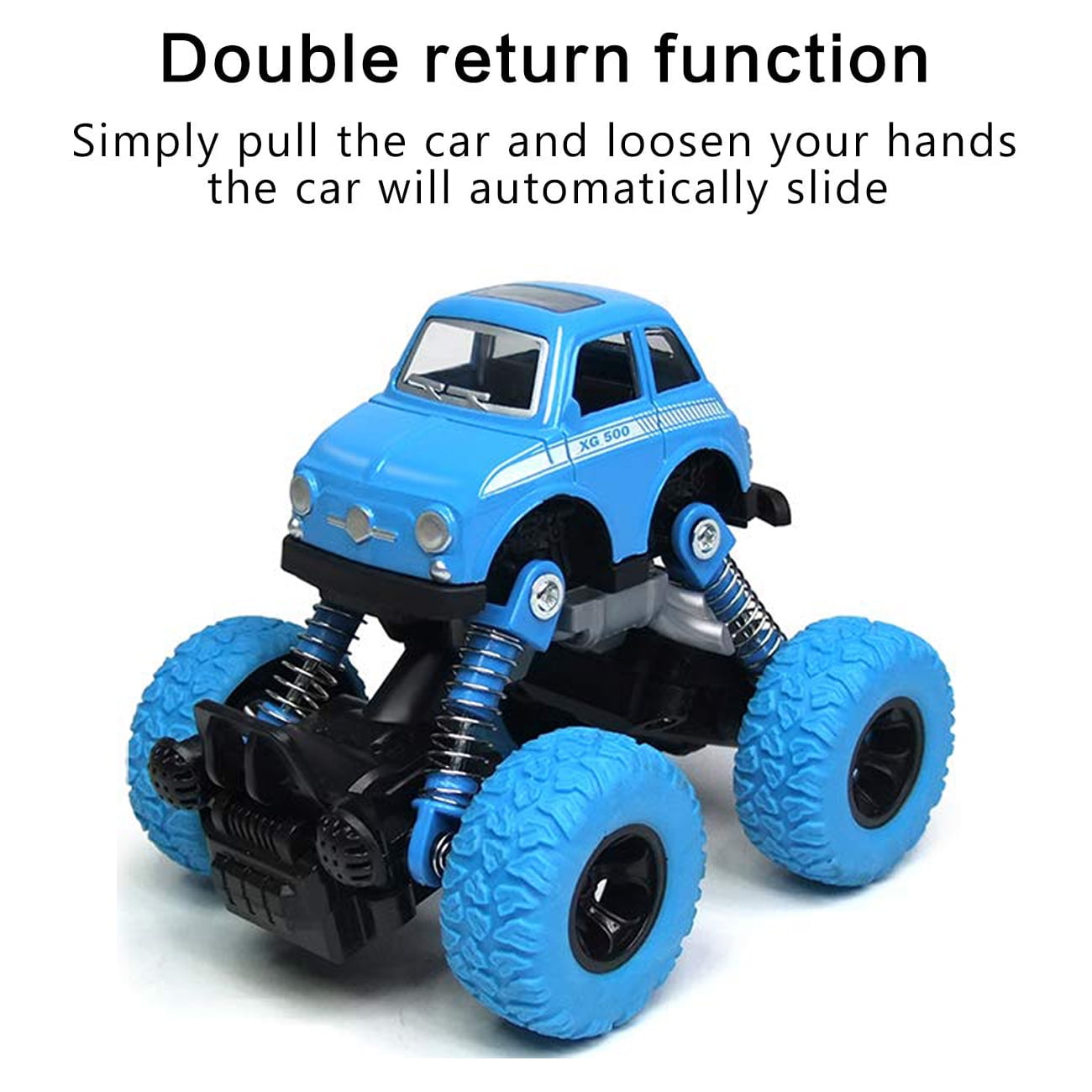 Buy 4 Pack Pull Back Trucks Friction Powered alloy Cars for Kids, Toddler Toys Inertia Car Toys