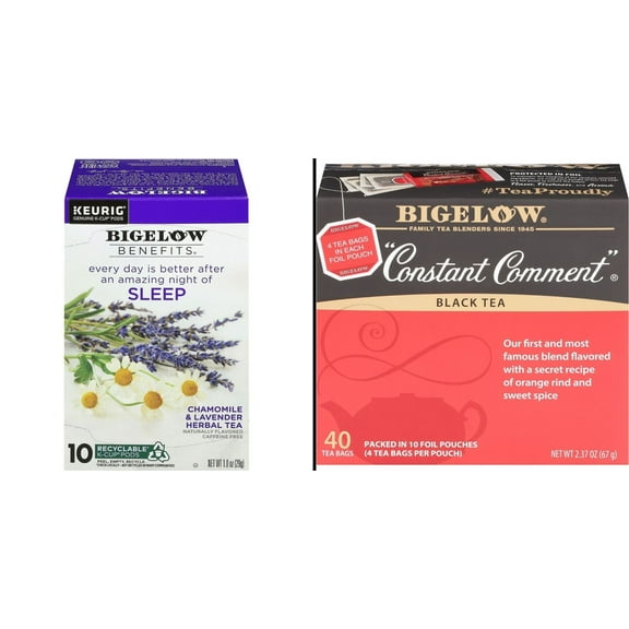 Bigelow Benefits Chamomile & Lavender 10 ct & Bigelow Constant Comment Black Tea 40 ct