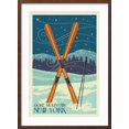 thumbnail image 2 of Art.com Gore Mountain, New York - Crossed Skis Art Print by Lantern Press, Brown Frame Wall Art, 21" x 29", 2 of 5