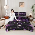thumbnail image 6 of Manfei Tribal Moon Sun Bedding Comforter Set, Black Purple Bohemian Twin Comforter Sets, Vintage Western Mandala Reversible Bedding Set, Lightweight Room Decor, 2-Piece, 6 of 9