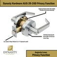 thumbnail image 5 of Dynasty Hardware AUG-20-26D Grade 2 Commercial Duty Privacy Lever, ADA, Satin Chrome Finish, 5 of 7