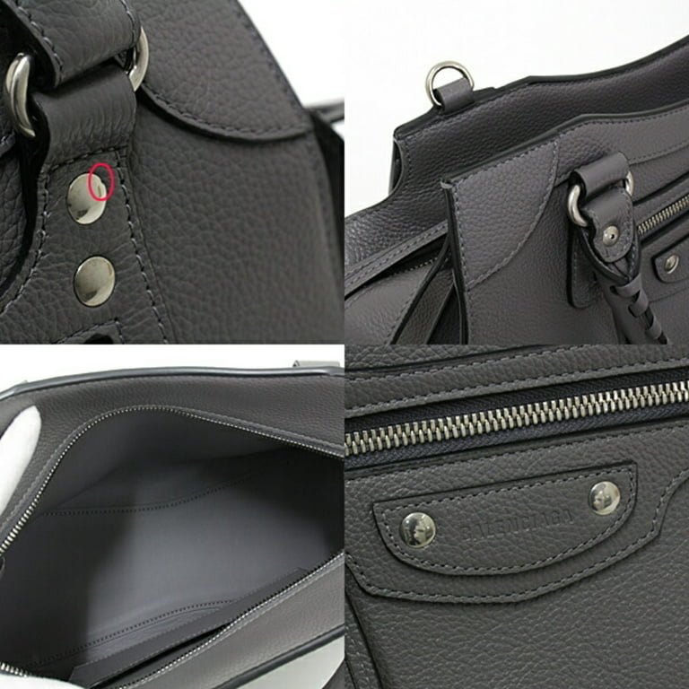 Pre-Owned Balenciaga BALENCIAGA Neo Classic Small Top Handle Bag 638521  Gray / Silver Handbag (Good)