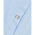 thumbnail image 5 of Camisa Mizvsitrd a rayas para hombre con botones de manga corta azul, 5 of 5