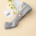 thumbnail image 2 of DHFJKG Girls Tights Cable Knit Leggings Thermal Pantyhose With Flower Appliques For Toddler Kids Winter Comfort Stocking Pants, 2 of 4
