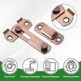 thumbnail image 2 of Uxcell 2-Pack Flip Latch Gate Latch, Cerradura deslizante de puerta de granero de 3 pulgadas para puerta de granero [Bronce rojo], 2 of 7