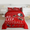 thumbnail image 2 of Castle Fairy Eat Sleep Football Queen Comforter Set,Sport Game Rugby Bedding Comforter Set, 2 of 8