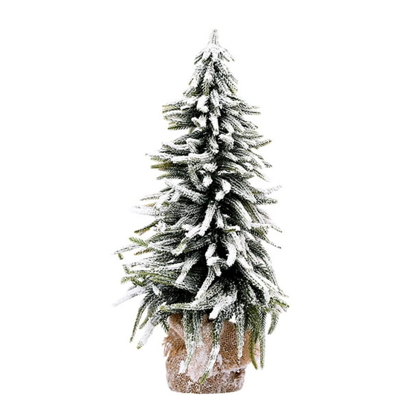 Arbre de Noël Artificiel Pièce Maîtresse Rustique Vacances Arbre Neigeux Miniature pour Bureau Cheminée Fête Noël Nouvel An 50cm
