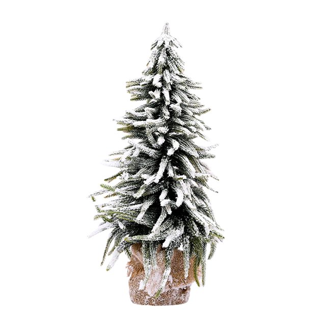 Artificial Christmas Tree Stable Base Faux Xmas Tree Flocked Christmas Tree 50cm