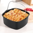 thumbnail image 3 of Square Cake Baking Tray Non-stick Air Fryer Baking Basket Pizza Plate Dish Pot, 3 of 7
