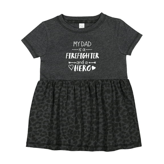 Inktastic My Dad is a Firefighter and a Hero Girls Baby Dress