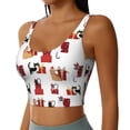 thumbnail image 2 of Goofa Cute Cat And Christmas Gift Printed Sports Bras for Women, High Impact Running Bra Workout Crop Tank Tops Longline Sports Bra Push up-XX-Large, 2 of 9