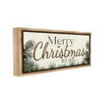 thumbnail image 4 of Stupell Industries Woodland Christmas Typography Holiday Painting Brown Floater Framed Canvas Art Print Wall Art, 31 x 14, 4 of 10