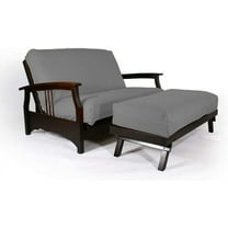 D&D Futon Furniture Futon Covers, Mattress Slipcovers, Polyester Poplin (Chair 28x54 & Ottoman 21x28, Gray)