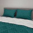 thumbnail image 2 of Teal Comforter & Sham Bedding Set, Abstract Line Art Modern Expressionist Design Water Drop Pattern in Various Sizes, 3 pcs Duvet Set Microfiber Filling Quilt, 5 Sizes, Teal Turquoise, by Ambesonne, 2 of 4