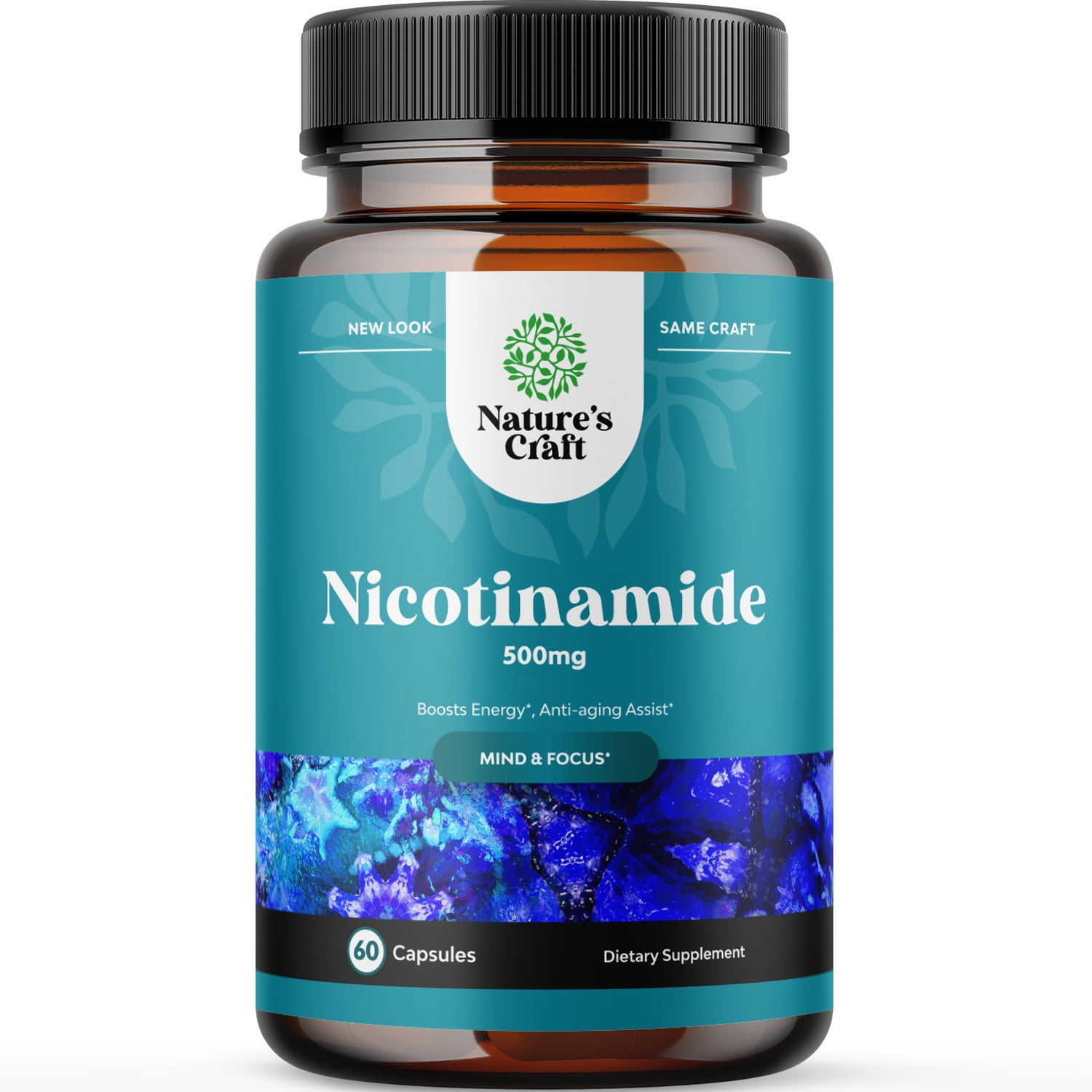 Niacinamide Niacin Vitamin B3 500mg 100 CapsulesCalm Anxiety Blood Sugar 