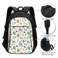 thumbnail image 3 of Cauagu Travel1 Print Travel Laptop with USB Charging Port,Extra Large Backpack College Backpack Business Work Bag Casual Daypack Perfert for Men Women, 3 of 7