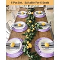 thumbnail image 4 of 13 Inch Round Placemats Set of 4, Purple Lavender Non Slip Heat Insulation PP Table Mats, Spring Watercolor Wildflowers Plant Plaid Washable Place Mats for Kitchen Dining Party Table Decor, 4 of 7