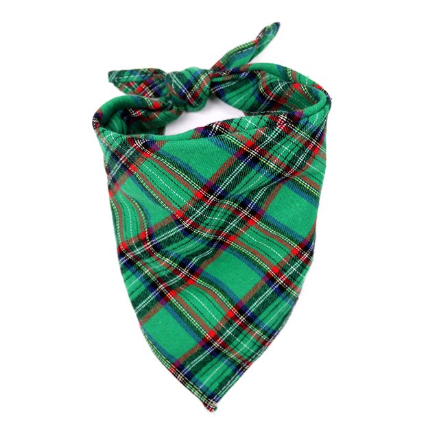 Cute Plaid Bandana Scarf for Pets - Perfect for Dogs, Puppies, and Cats - Festive Accessory for Holiday Decorations