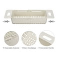 thumbnail image 4 of Unique Bargains Extendable Over the Sink Fruit Food Strainer Colanders Plastic Basket 1 Pc Beige, 4 of 6