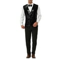 thumbnail image 2 of NOMADIC NOOK Men's Shiny Disco Sequin Suit Waistcoat Set with Bow Tie 2 Packs, 2 of 6