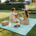 thumbnail image 4 of Turquoise Outdoor Rug 4x6 Ft - Reversible Patio Rug Outdoor Camping Rugs, Modern Abstract Art Ombre Striped Washable Indoor Outdoor Area Rugs, Non-Slip Outdoor Carpet Runner for Deck/Porch, 4 of 8