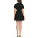 thumbnail image 3 of Vestido de camisa de manga corta con cuello rizado INSPIRE CHIC para mujer M Negro, 3 of 7