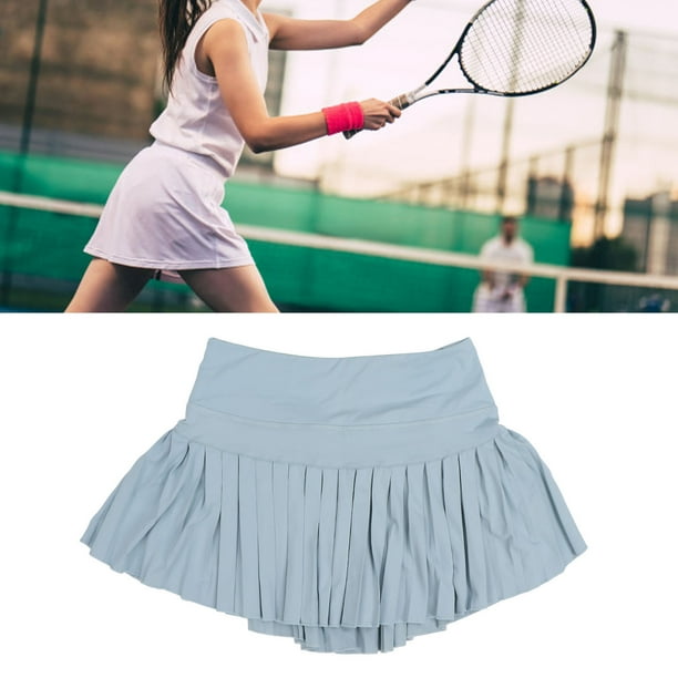Falda De Tenis Elástica Plisado Plisado Con Bolsillos Para Mujeres Adecuadas Varias Escenas Azules Claros