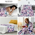 thumbnail image 2 of Butterfly Blanket Beautiful Butterfly Throw Blanket Ultra Soft Flannel Butterflies Blanket Gifts for Kids Adults 50"X40", 2 of 6