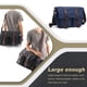 thumbnail image 5 of Mujeres Hombres Bolso Bolso Bolso Libro Bolera Cartera Almacenamiento Crossbody Pack Gran Capacidad Capacidad Camping Flap Messenger Bolsos Múltiples bolsillos Oscuro Azul grande Methold AP004585-03, 5 of 6