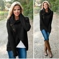 thumbnail image 4 of Suéter de punto irregular de manga larga con abertura distintiva y cuello redondo para mujer de estilo europeo y americano para otoño e invierno, 4 of 6