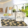 thumbnail image 5 of Dish Drying Mat 16x18 For Kitchen Counter Christmas Tree Pizza Lights Star Absorbent Dishes Drainer Rack Mats Microfiber Reversible Dish Drying Pad Fast Dry Kitchen Accessories, 5 of 6