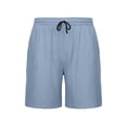 thumbnail image 6 of Vhkiploz Plus Size Summer Board Shorts for Men's Drawstring Wide Leg Bermuda Shorts Solid Color Elastic Beachwear with Side Pockets, S-4XL, 6 of 8