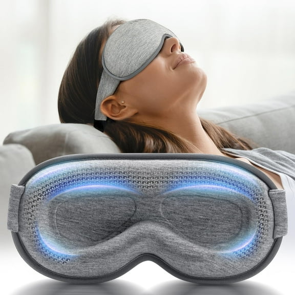 3D Eye Mask for Sleeping | Blackout & Comfortable Sleep Mask for Women Men | Lash Extension Eye Covers | Memory Foam | 3D Contoured | Airplane Travel Essentials | Blindfold for Meditation(Gray)