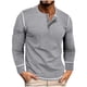 thumbnail image 1 of Blusas y camisas de manga larga con cuello redondo para hombre, blusa informal de moda con bloques de color, manga larga, cuello redondo, blusa de poliéster, algodón y poliéster., 1 of 8