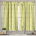 thumbnail image 2 of Ambesonne Retro Valance & Curtain, Vertical Stripes and Dots, 55"x30", Avocado Green Cream, 2 of 6