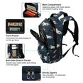 thumbnail image 5 of FORMRS Kids School Backpack Elementary Student Unisex Travel Bookbag with Reflective Stripes, Rocket Pattern, 5 of 7