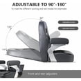 thumbnail image 6 of NORTHCAPTAIN Premium Pontoon Captain's Chair High Back Reclining Pontoon Bucket Boat Seat with Adjustable Armrests,Charcoal/Black, 6 of 6
