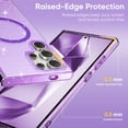 thumbnail image 3 of Compatible with Samsung Galaxy S24 Ultra Magsafe Case Clear Glitter, Anti-Yellow Shockproof Protective Phone Case Slim Transparent Anti-Scratch TPU Bumper Cover for Samsung Galaxy S24 Ultra, Purple, 3 of 7