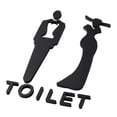 thumbnail image 3 of kowaku Easy to Install Toilet Door Sign, Toilet Sign, Bathroom Sign, Decoration, Toilet Decorative Plaque, Toilet Sign for Door, Office. Universal L, 3 of 9