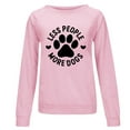 thumbnail image 3 of Womens Sweatshirts Fall Lightweight Crewneck Long Sleeve Tops Loose Casual Dog Paw Print Graphic Pullover T-Shirts, 3 of 4