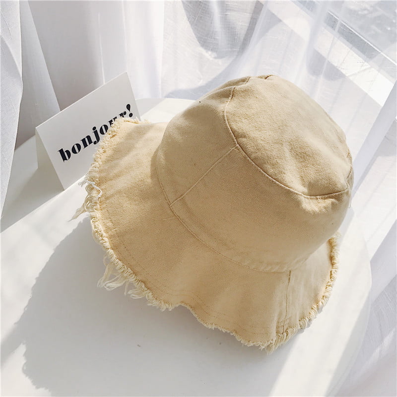 Japanese Female Caps burrs bucket hats contracted leisure folding ...