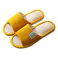 thumbnail image 4 of Mepaouo Summer House Slippers for Women Indoor Open Toe Linen Mute Slides Soft Casual Slip on Shoes, 4 of 5