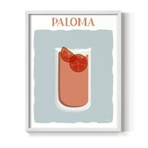 Paloma in White Solid Wood 11 x 14 Framed Print