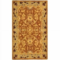 SAFAVIEH Anatolia Stephanie Floral Area Rug, Brown/Plum, 6' x 6' Round
