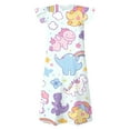 thumbnail image 4 of HCNTES Girls Summer Solid Color Fly Sleeved Casual Dress Nightdress 3-4 Years Light Blue, 4 of 5