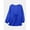 Blue, variant on ZANZEA Women Crew Neck Long Sleeve Shirt Tops Lace-Up Pleated-Trim Blouse