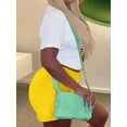 thumbnail image 3 of Lovelywholesale Money Letter Print Shorts Set 2 Piece Outfits for Women Summer Casual Sweatshirt and Shorts Set, 3 of 3