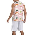 thumbnail image 2 of Sikiie Cute Sushi Basketball Jersey Reversible Men's Mesh Athletic Sports Shirts Training Practice S-4XLX-Large, 2 of 6