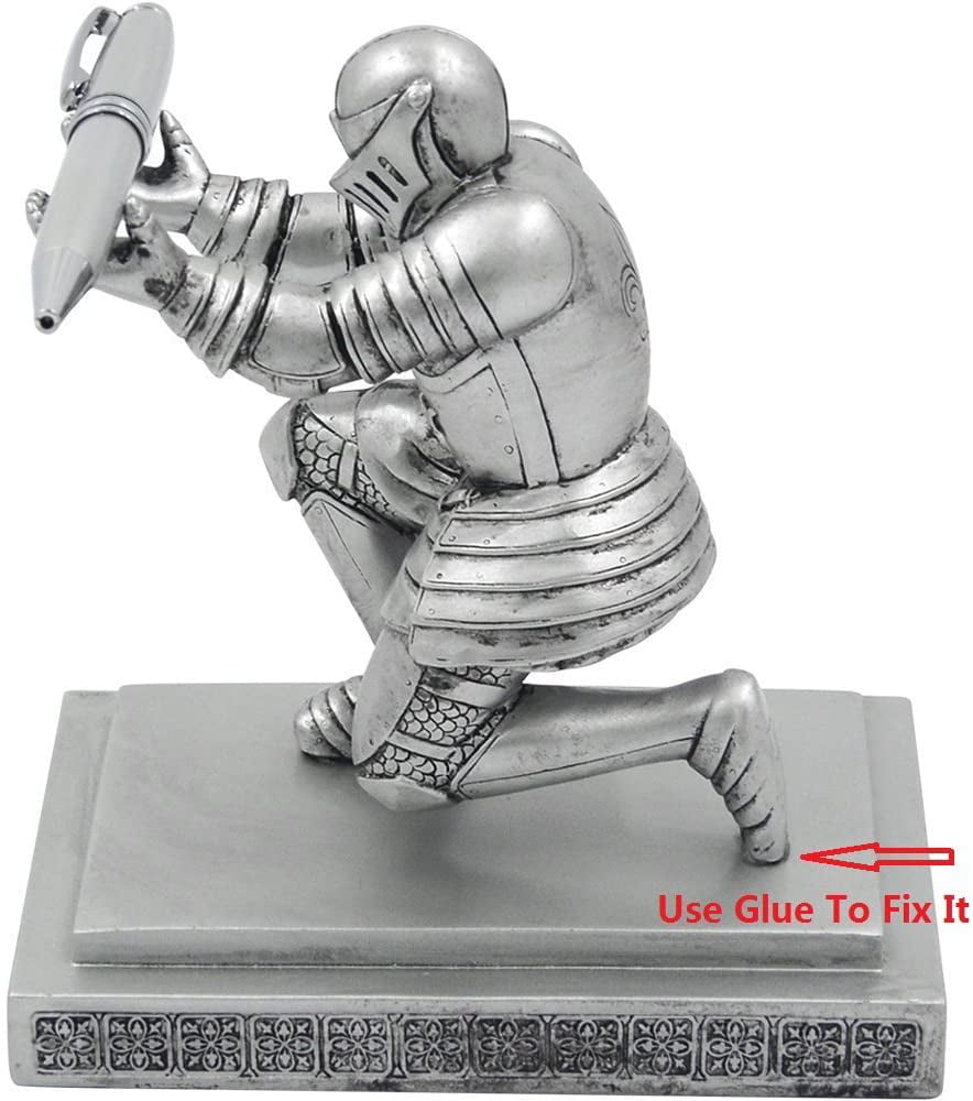Details about   USA Seller Silver Executive Knight Pen Holder Stand Novelty Gift Office Desk 