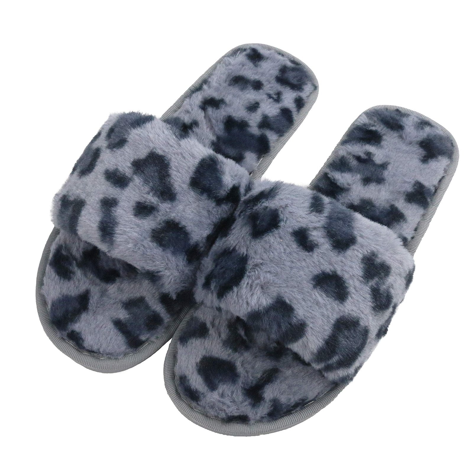 leopard print open toe slippers